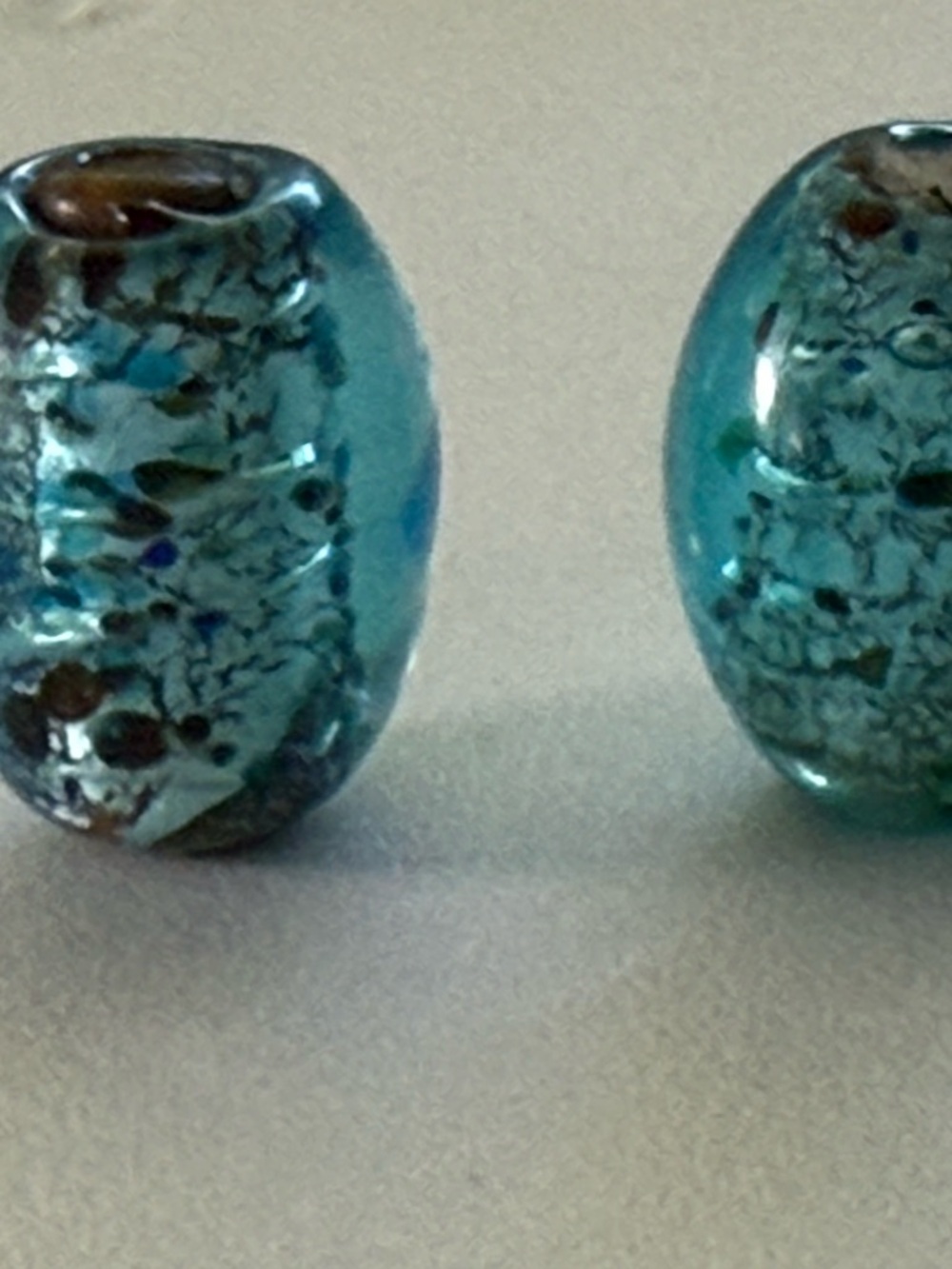 One turquoise Glass Bead Bracelet Charm - Women’s Jewelry